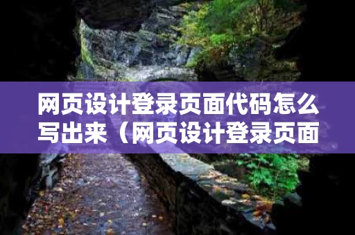 网页设计登录页面代码怎么写出来（网页设计登录页面怎么做）