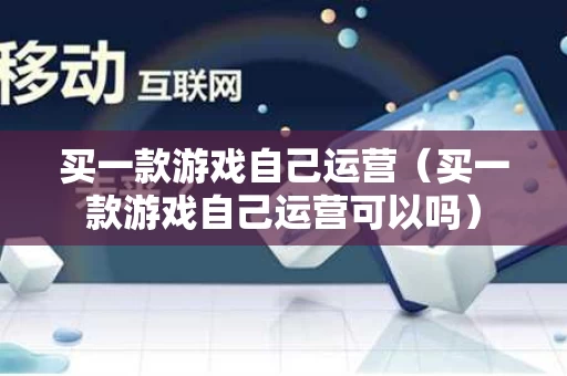 买一款游戏自己运营（买一款游戏自己运营可以吗）