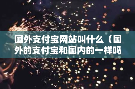 国外支付宝网站叫什么（国外的支付宝和国内的一样吗）