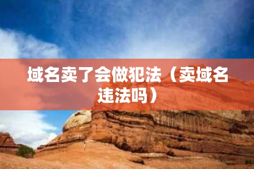 域名卖了会做犯法（卖域名违法吗）