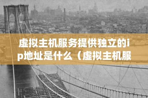 虚拟主机服务提供独立的ip地址是什么（虚拟主机服务商介绍）