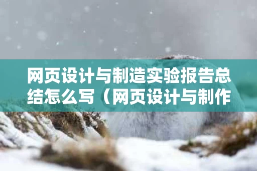 网页设计与制造实验报告总结怎么写（网页设计与制作实验报告总结）