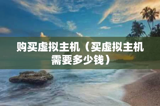 购买虚拟主机（买虚拟主机需要多少钱）