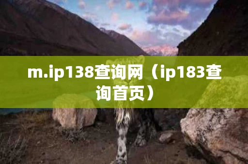 m.ip138查询网（ip183查询首页）