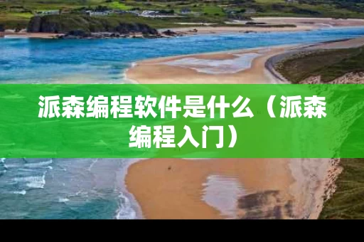 派森编程软件是什么（派森编程入门）