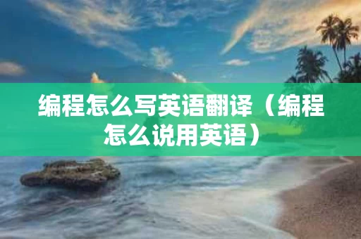 编程怎么写英语翻译（编程怎么说用英语）