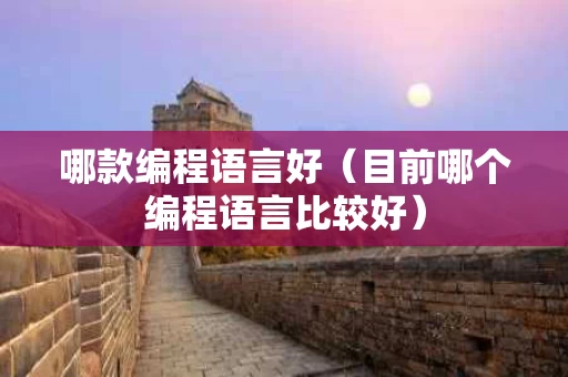 哪款编程语言好（目前哪个编程语言比较好）