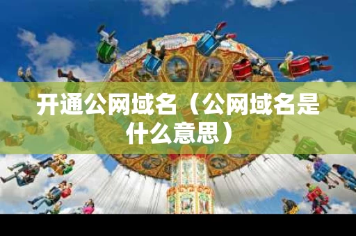 开通公网域名（公网域名是什么意思）