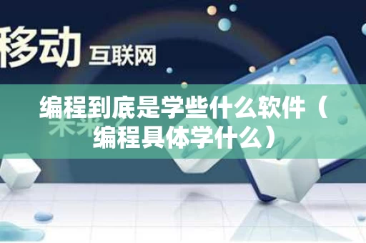 编程到底是学些什么软件（编程具体学什么）