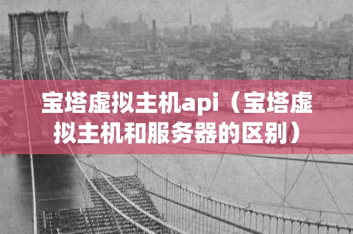 宝塔虚拟主机api（宝塔虚拟主机和服务器的区别）