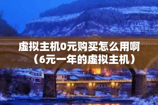 虚拟主机0元购买怎么用啊（6元一年的虚拟主机）