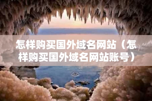 怎样购买国外域名网站（怎样购买国外域名网站账号）