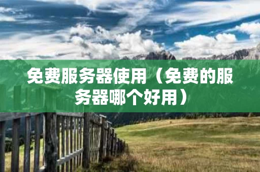 免费服务器使用（免费的服务器哪个好用）