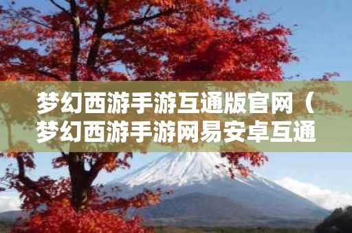 梦幻西游手游互通版官网（梦幻西游手游网易安卓互通版）