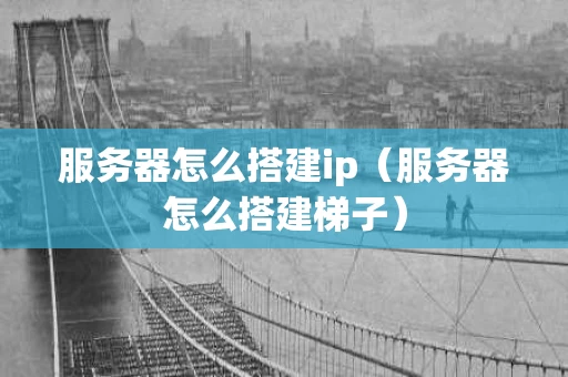 服务器怎么搭建ip（服务器怎么搭建梯子）