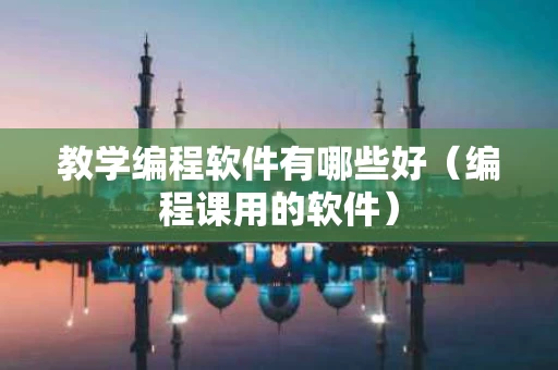 教学编程软件有哪些好（编程课用的软件）