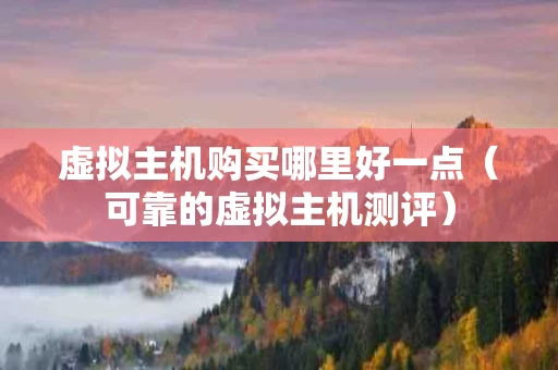 虚拟主机购买哪里好一点（可靠的虚拟主机测评）