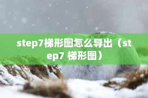 step7梯形图怎么导出（step7 梯形图）
