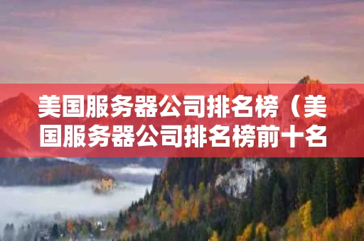 美国服务器公司排名榜（美国服务器公司排名榜前十名）