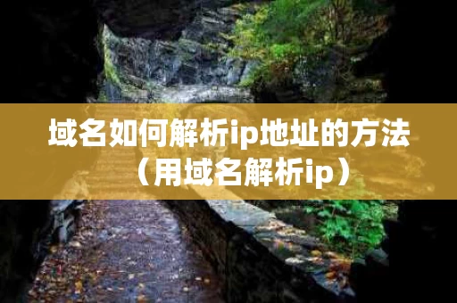 域名如何解析ip地址的方法（用域名解析ip）