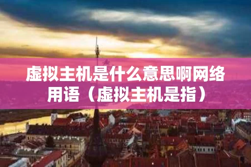 虚拟主机是什么意思啊网络用语（虚拟主机是指）