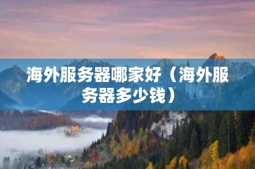 海外服务器哪家好（海外服务器多少钱）