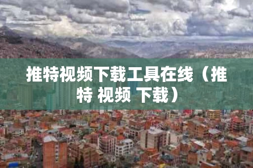 推特视频下载工具在线（推特 视频 下载）