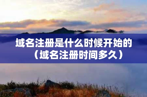 域名注册是什么时候开始的（域名注册时间多久）