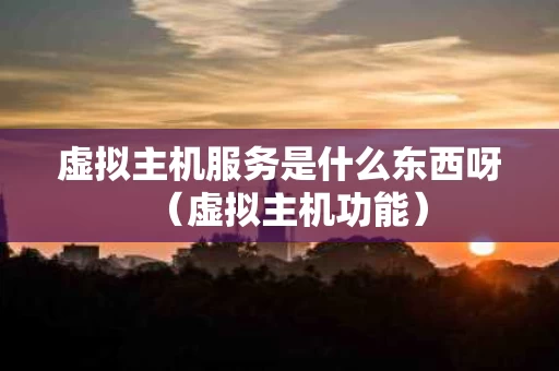 虚拟主机服务是什么东西呀（虚拟主机功能）