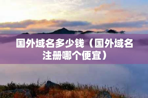 国外域名多少钱（国外域名注册哪个便宜）