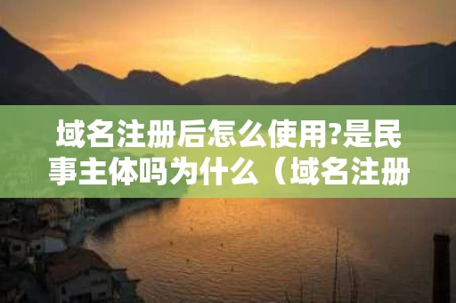 域名注册后怎么使用?是民事主体吗为什么（域名注册后怎么使用?是民事主体吗为什么呢）