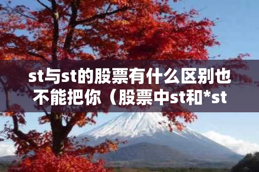 st与st的股票有什么区别也不能把你（股票中st和*st有什么区别）