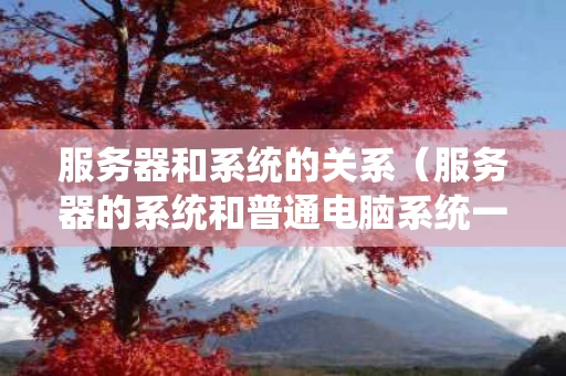 服务器和系统的关系（服务器的系统和普通电脑系统一样吗）