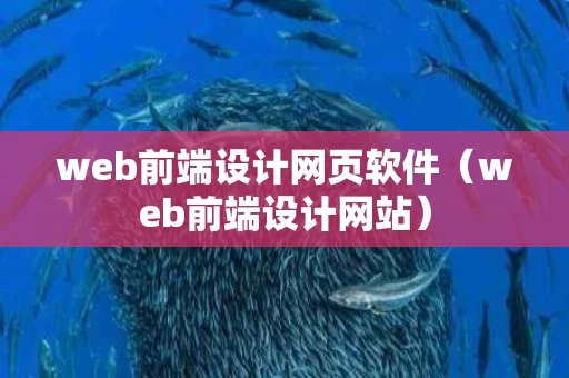 web前端设计网页软件（web前端设计网站）