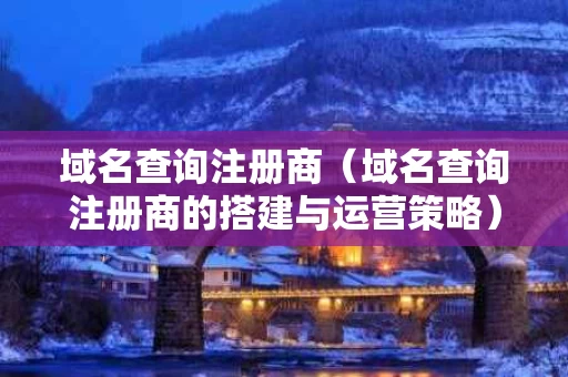 域名查询注册商（域名查询注册商的搭建与运营策略）