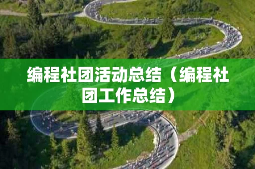编程社团活动总结（编程社团工作总结）