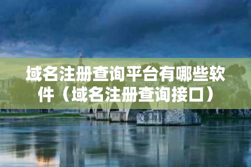 域名注册查询平台有哪些软件（域名注册查询接口）