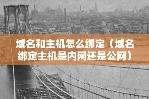 域名和主机怎么绑定（域名绑定主机是内网还是公网）