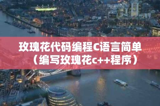 玫瑰花代码编程C语言简单（编写玫瑰花c++程序）