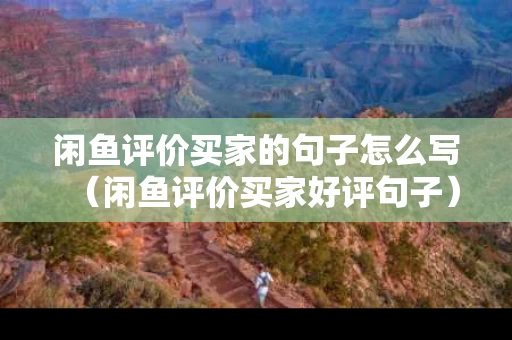 闲鱼评价买家的句子怎么写（闲鱼评价买家好评句子）