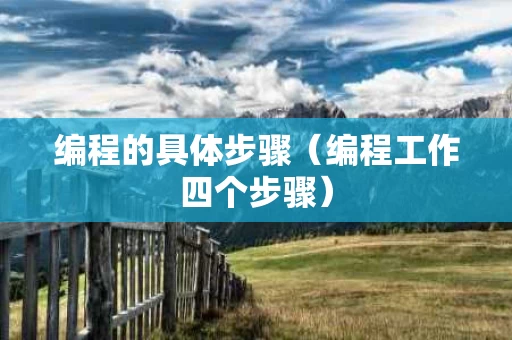 编程的具体步骤（编程工作四个步骤）