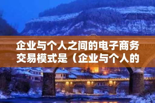 企业与个人之间的电子商务交易模式是（企业与个人的电子商务交易方式）