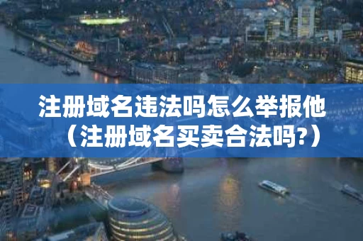注册域名违法吗怎么举报他（注册域名买卖合法吗?）