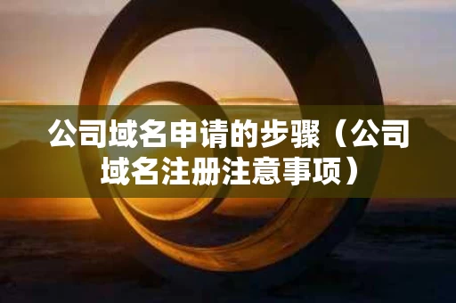 公司域名申请的步骤（公司域名注册注意事项）