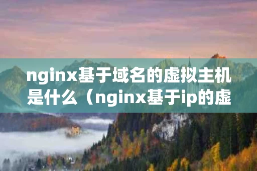 nginx基于域名的虚拟主机是什么（nginx基于ip的虚拟主机）
