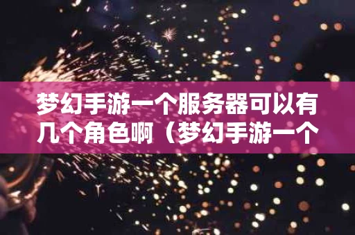 梦幻手游一个服务器可以有几个角色啊（梦幻手游一个区能有几个角色）
