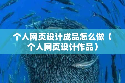 个人网页设计成品怎么做（个人网页设计作品）