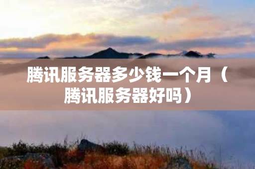 腾讯服务器多少钱一个月（腾讯服务器好吗）
