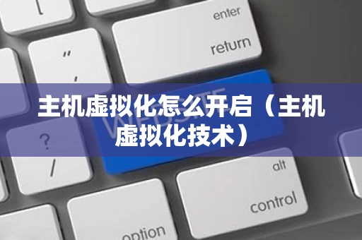 主机虚拟化怎么开启（主机虚拟化技术）