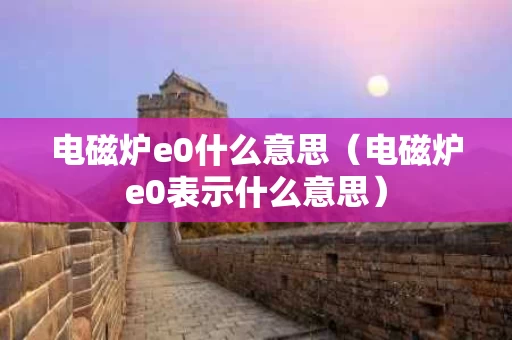 电磁炉e0什么意思（电磁炉e0表示什么意思）